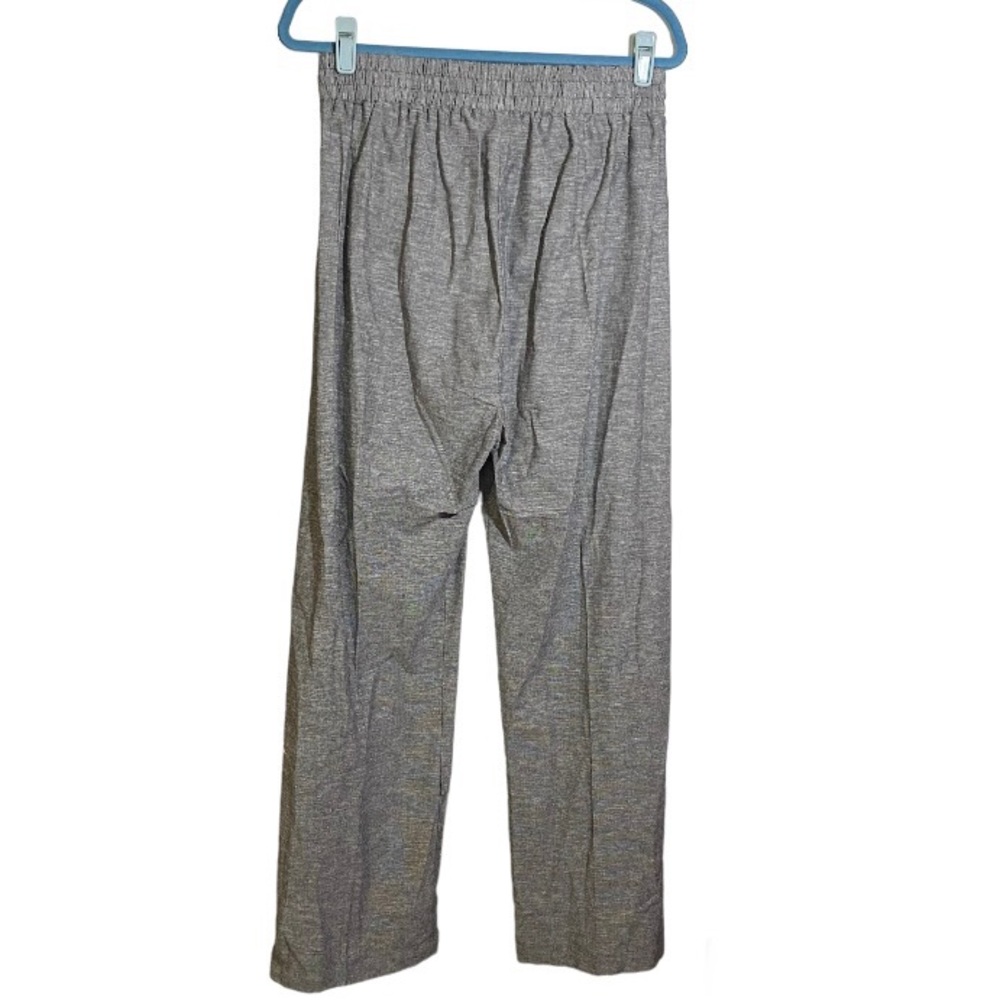 Women’s Linen Blend Pants Wide Leg High Rise Pull On Heather Gray Size Small - Picture 2 of 7